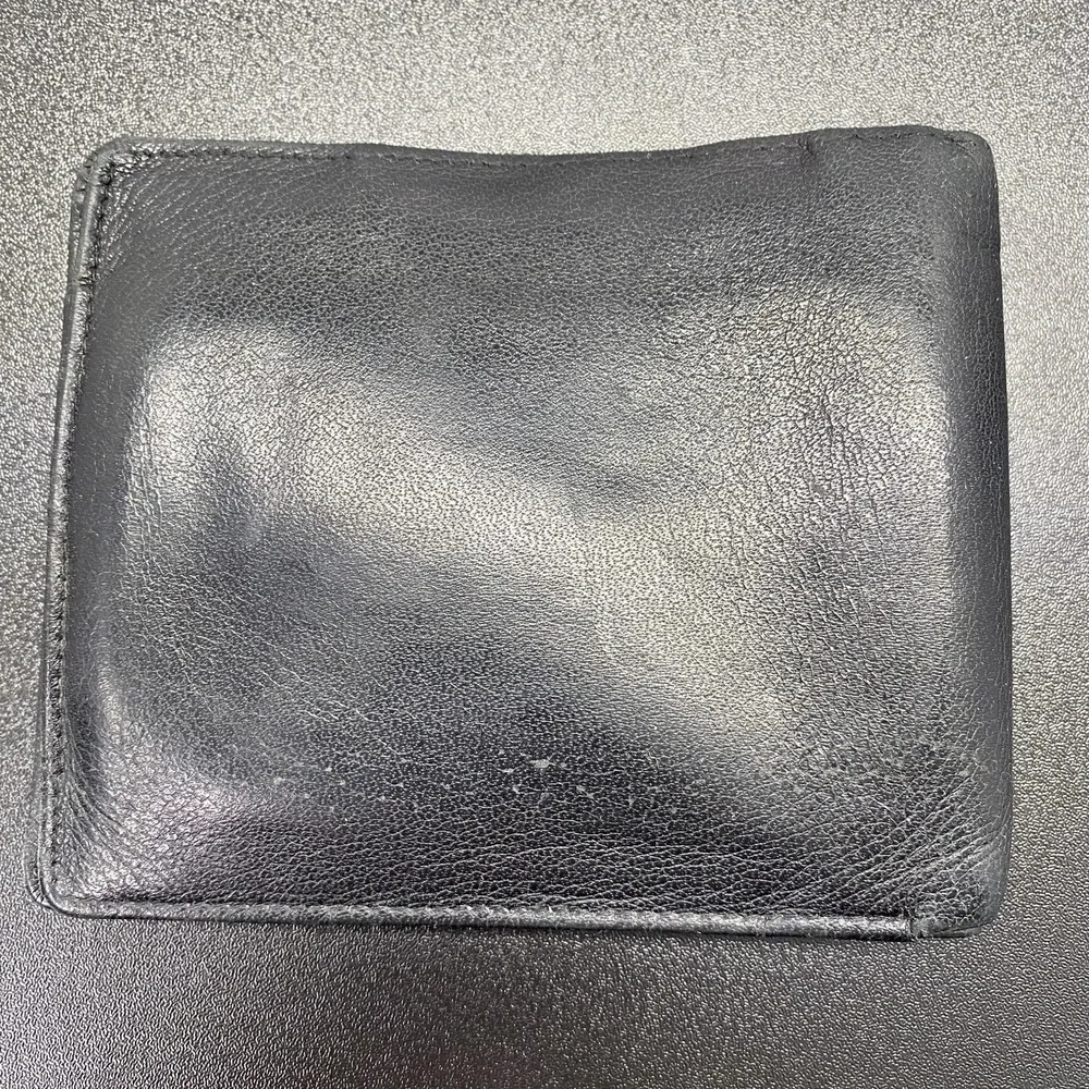 Christian Dior Wallet Mens Black Leather Bifold Credit Card Holder Logo Designer